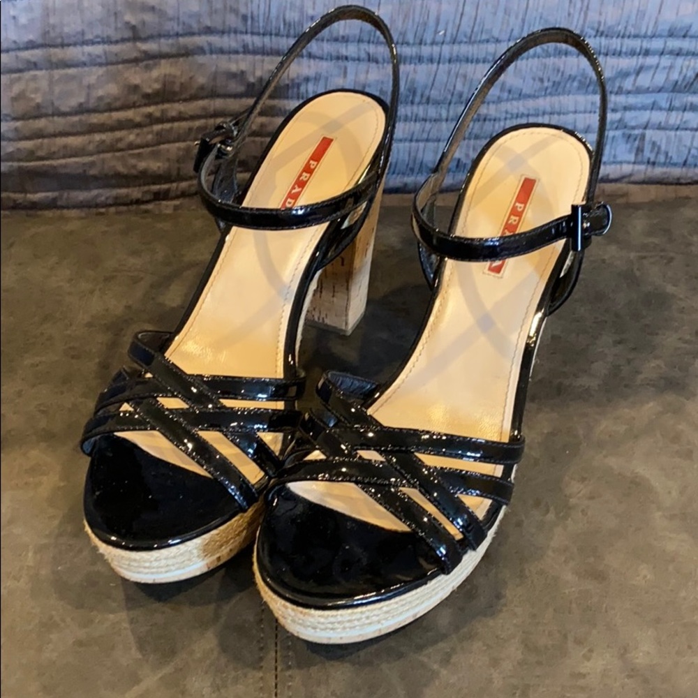 Authentic Prada Vernice Sandals